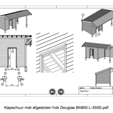 kapschuur overkapping bouwtekening