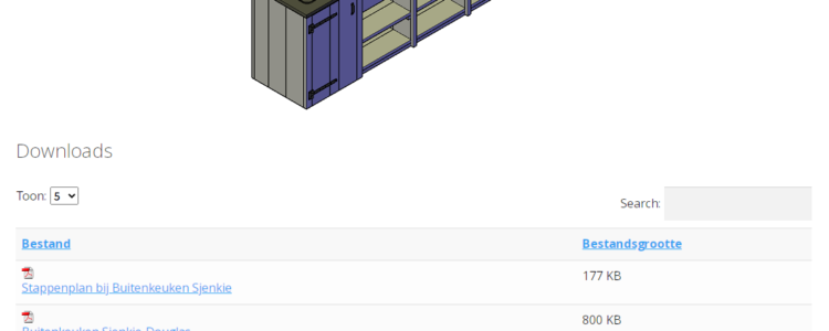 bouwtekening buitenkeuken douglas