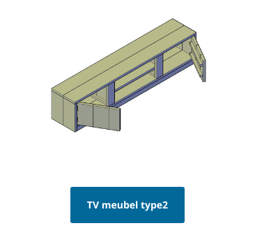 Bouwtekening tv wand en tv meubel
