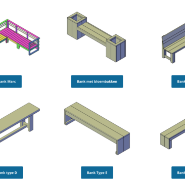 Bouwtekening loungebank